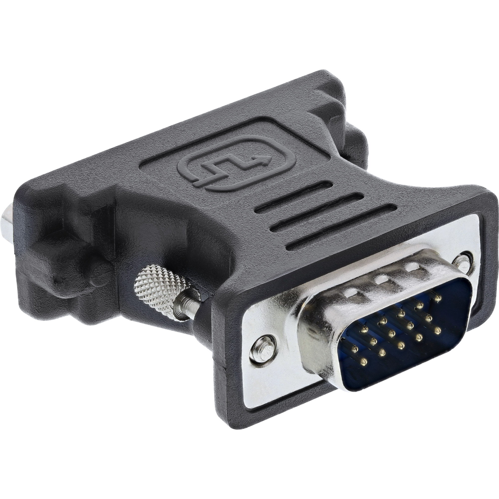 InLine DVI-A Adapter - Analog 24+5 Buchse auf 15pol HD Stecker (VGA)(M) - Schwarz