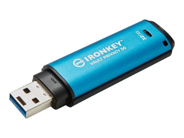 Kingston IronKey Vault Privacy 50 Series - USB-Flash-Laufwerkverschlüsselt - 32 GB - USB 3.2 Gen 1 - TAA-konform