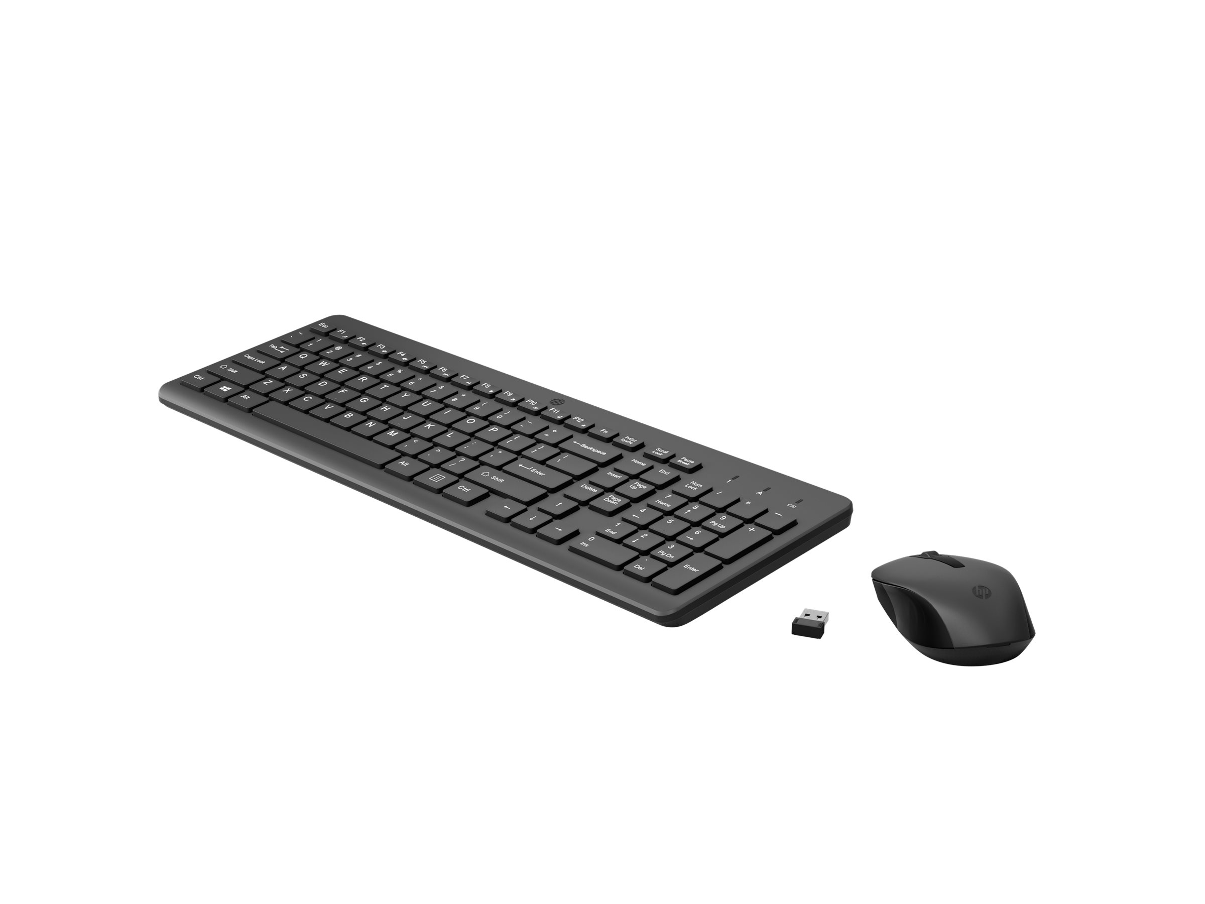 HP 330 - Tastatur-und-Maus-Set - kabellos - 2.4GHz - Deutsch - Schwarz - für HP 21 - 22 - 24 - 27; Laptop 15 - 15s - 17; Pavilion 24 - 27 - TP01; Pavilion Laptop 14 - 15