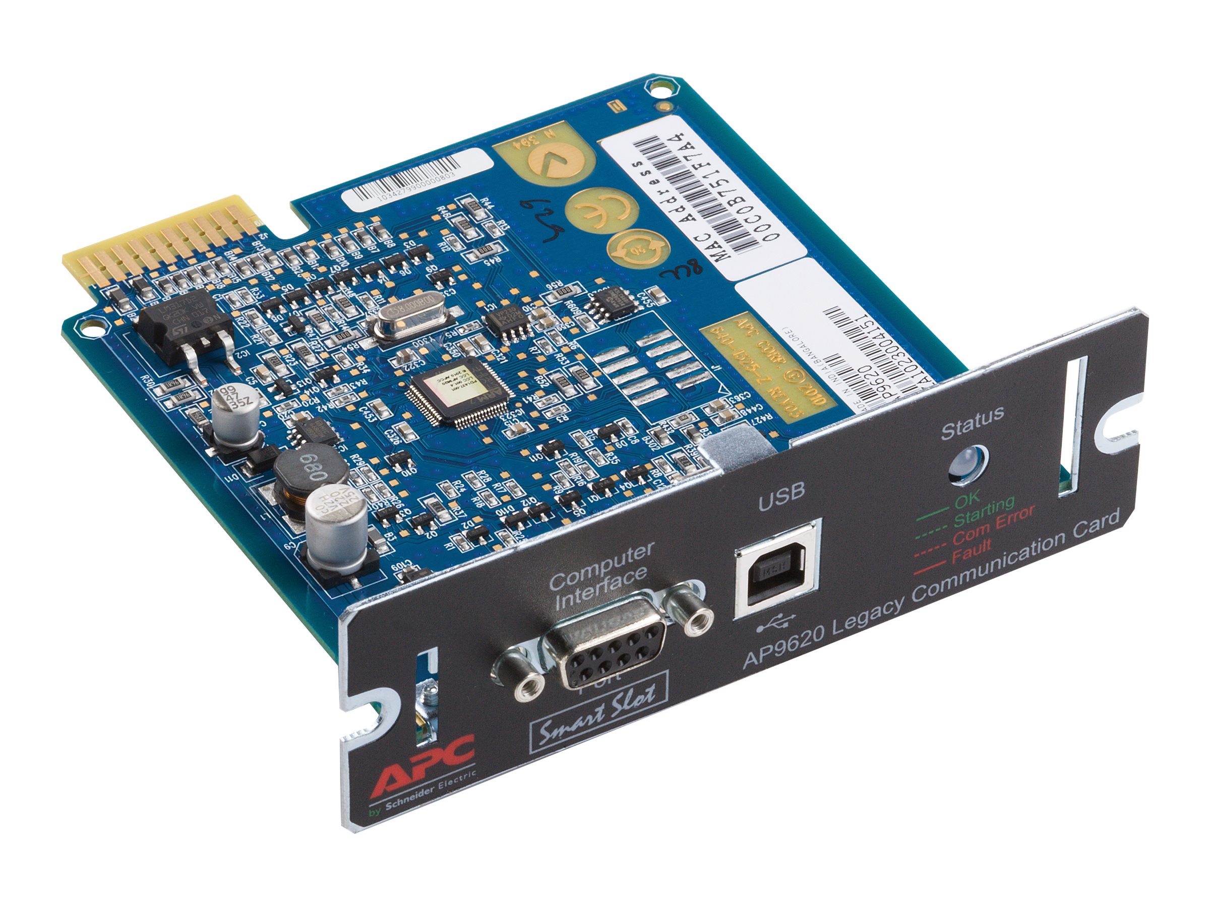 APC Legacy Communications SmartSlot Card - FernverwaltungsadapterSmartSlot - USB - Seriell - Schwarz - für Smart-UPS 1000 - 750; Smart-UPS RT 10000VA - 3000 - 5000; Smart-UPS X 1000 - 1500