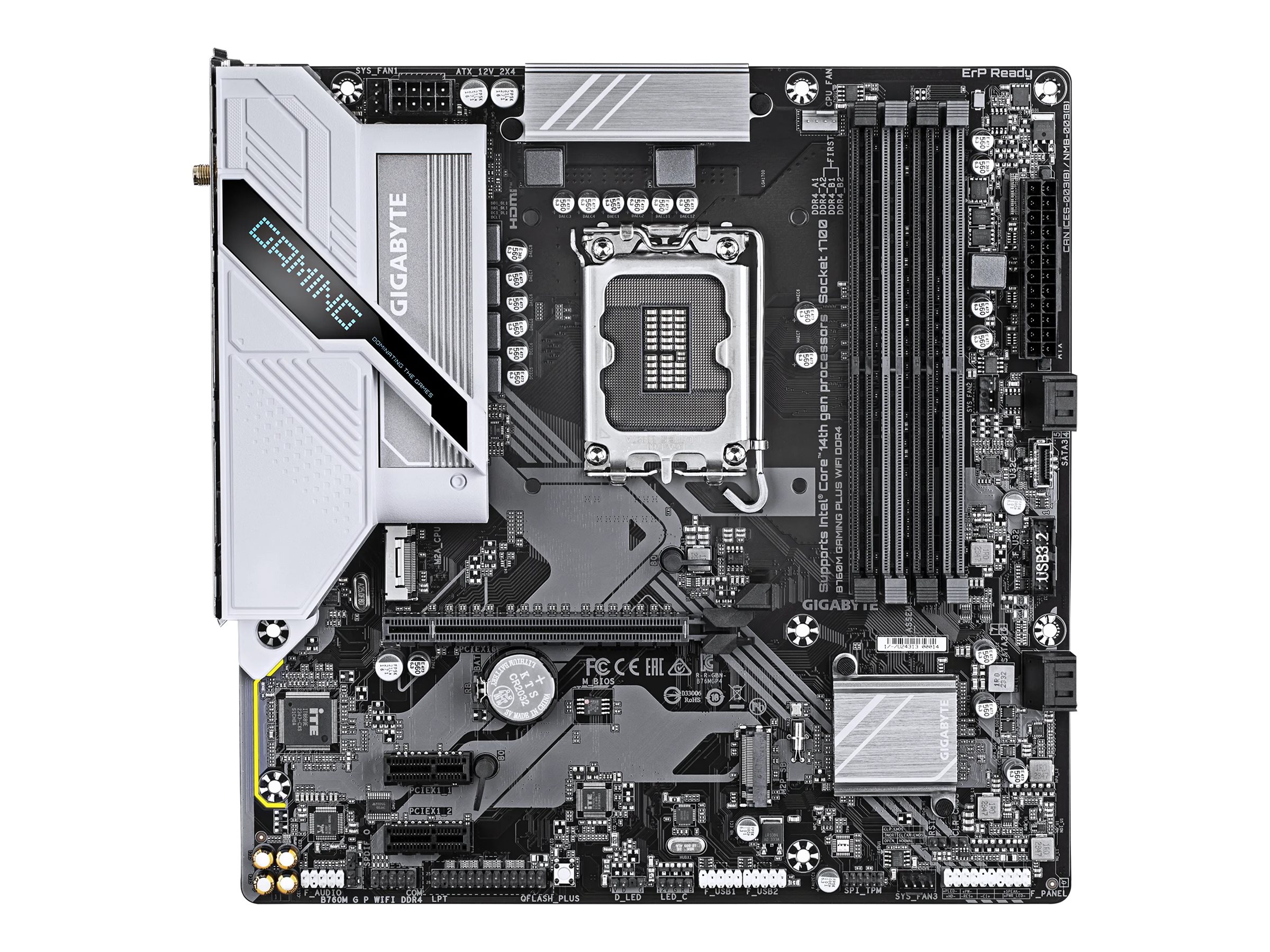 Gigabyte B760M GAMING PLUS WIFI DDR4 - Motherboard - micro ATX - LGA1700 Sockel - B760 Chipsatz - USB-C 3.2 Gen 1, USB 3.2 Gen 1 - Wi-Fi 6, Bluetooth, Gigabit LAN - Onboard-Grafik (CPU erforderlich)HD