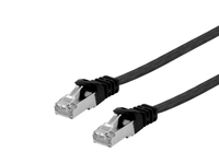 Equip Cat.6A U/FTP Flat Patchkabel, 0.5m, Schwarz, 0,5 m, Cat6a, U/FTP (STP), RJ-45, RJ-45, SchwarzCat.6A U/FTP Flat Patchkabel - 0.5m - Schwarz