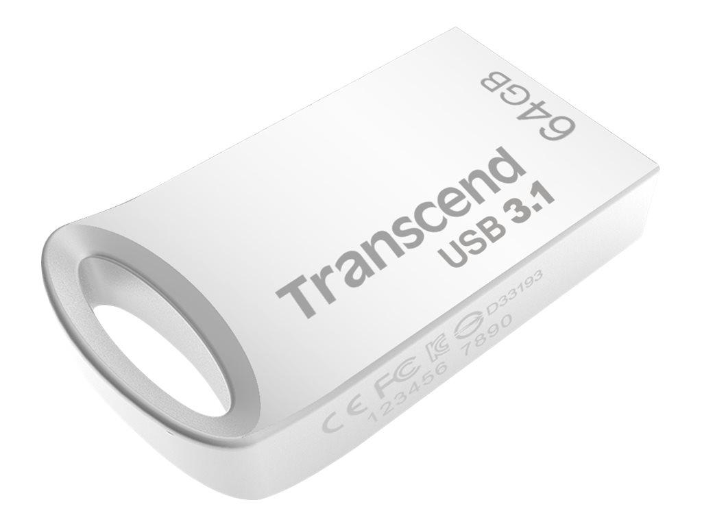 Transcend JetFlash 710 - USB-Flash-Laufwerk64 GB - USB 3.1 - Silber