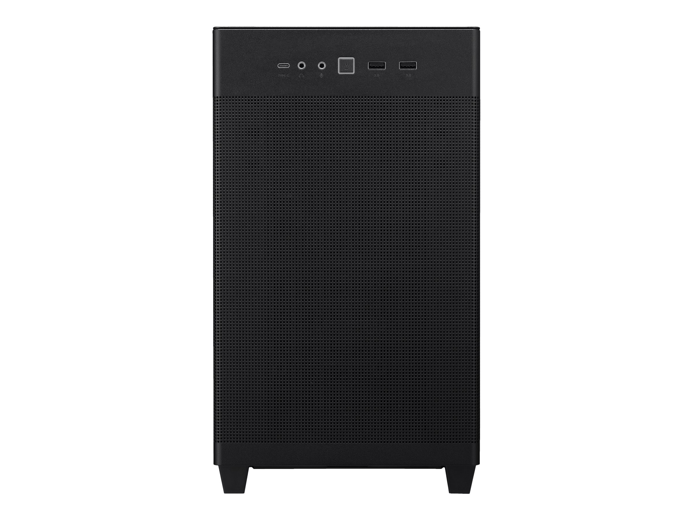 ASUS Prime AP201 - Kleiner Turm - micro ATX - Seitenteil mit Fenster (gehärtetes Glas)keine Spannungsversorgung - Schwarz - USB/Audio