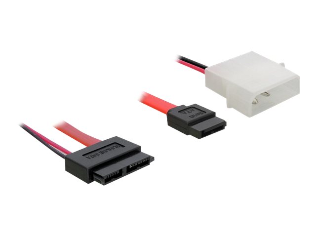 Delock SATA Slimline ALL-in-One cable - SATA-Kabel - Slimline SATA, 4-Pin interner Netzstecker (5 V)zu SATA (W) - 30 cm