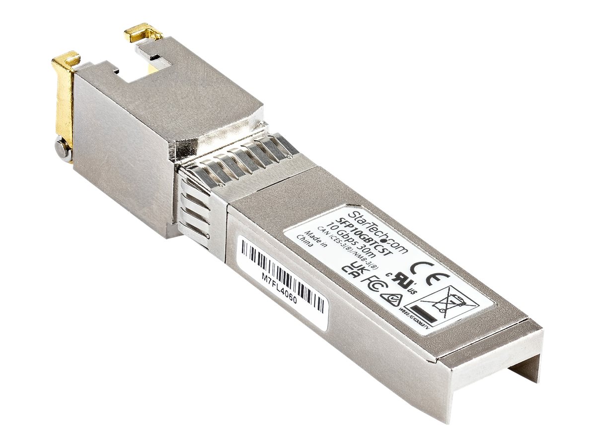 StarTech.com Cisco kompatibles SFP+ TransceiverModul - 10GBASE-T - MSA konform - RJ45 Kupfer - 10GBASE-T - 30m mit CAT6a - SFP+-Transceiver-Modul - 10GbE - 10GBase-T - RJ-45 - bis zu 30 m