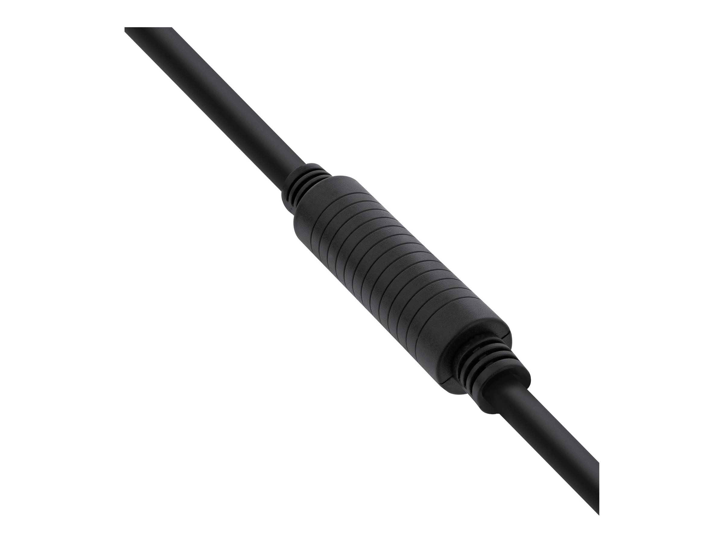 InLine HDMI Aktiv-Kabel - HDMI-High Speed mit Ethernet - 4K2K - ST/ST - 15mHDMI Stecker zu HDMI Stecker - 15 m - Dreifachisolierung - Schwarz - geformt - 4K Unterstützung - aktiv