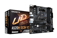 Gigabyte A520M DS3H V2 Mainboard - Unterstützt AMD Ryzen 5000 Serie AM4 CPUs, bis zu 4733 MHz DDR4 (OC), PCIe 3.0 x16, GbE LAN, USB 3.2 Gen 1, AMD, Sockel AM4, AMD Ryzen 3000 Series, AMD Ryzen Threadr