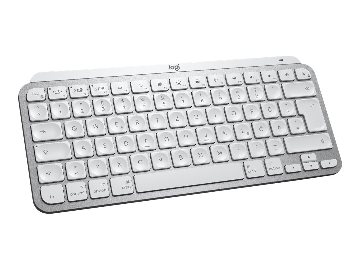 Logitech MX Keys Mini for Mac - Tastatur - hinterleuchtetkabellos - Bluetooth - QWERTZ - Deutsch - Pale Gray