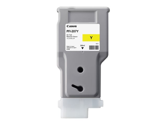 Canon PFI-207 Y - 300 ml - Gelb - originalTintenbehälter - für imagePROGRAF iPF680 - iPF685 - iPF780 - iPF785