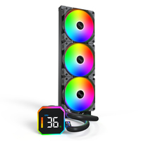 MONTECH HyperFlow Digital 360, All-in-One-Flüssigkeitskühler, 12 cm, 129,5 m³/h, SchwarzAM4 (Ryzen) - AMD Sockel AM5 (Ryzen Zen4) - Intel Sockel 1150 (Core i) - Intel Sockel 1151 (Core i) - Intel Sock