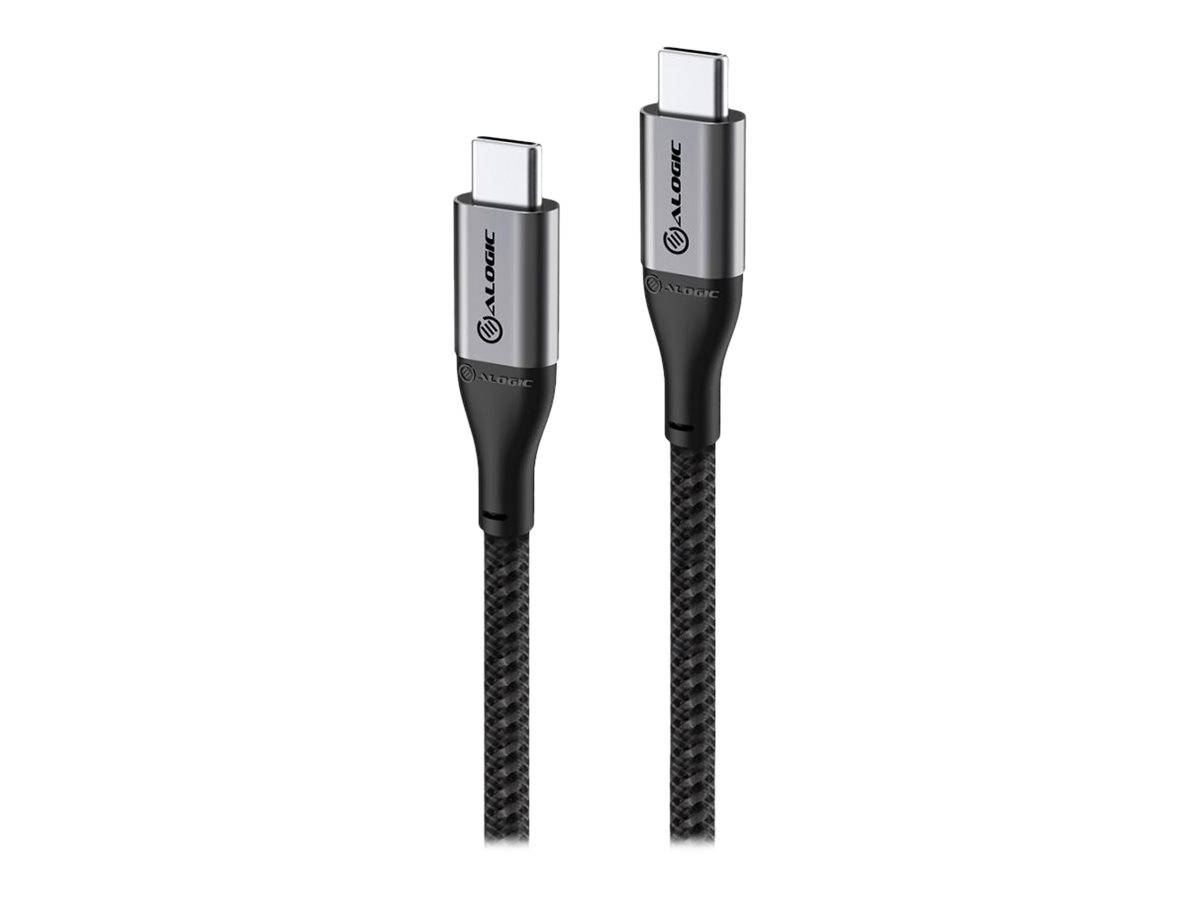 Alogic Super Ultra - USB-Kabel - USB-C (M) zu USB-C (M)USB 2.0 - 5 A - 30 cm - Space-grau