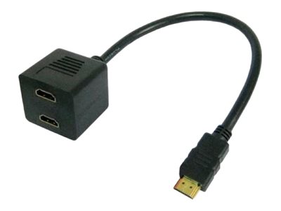 Techly Video Splitter Cable HDMI M to 2 x HDMIF - Video-/Audio-Splitter - 2 x HDMI - Desktop