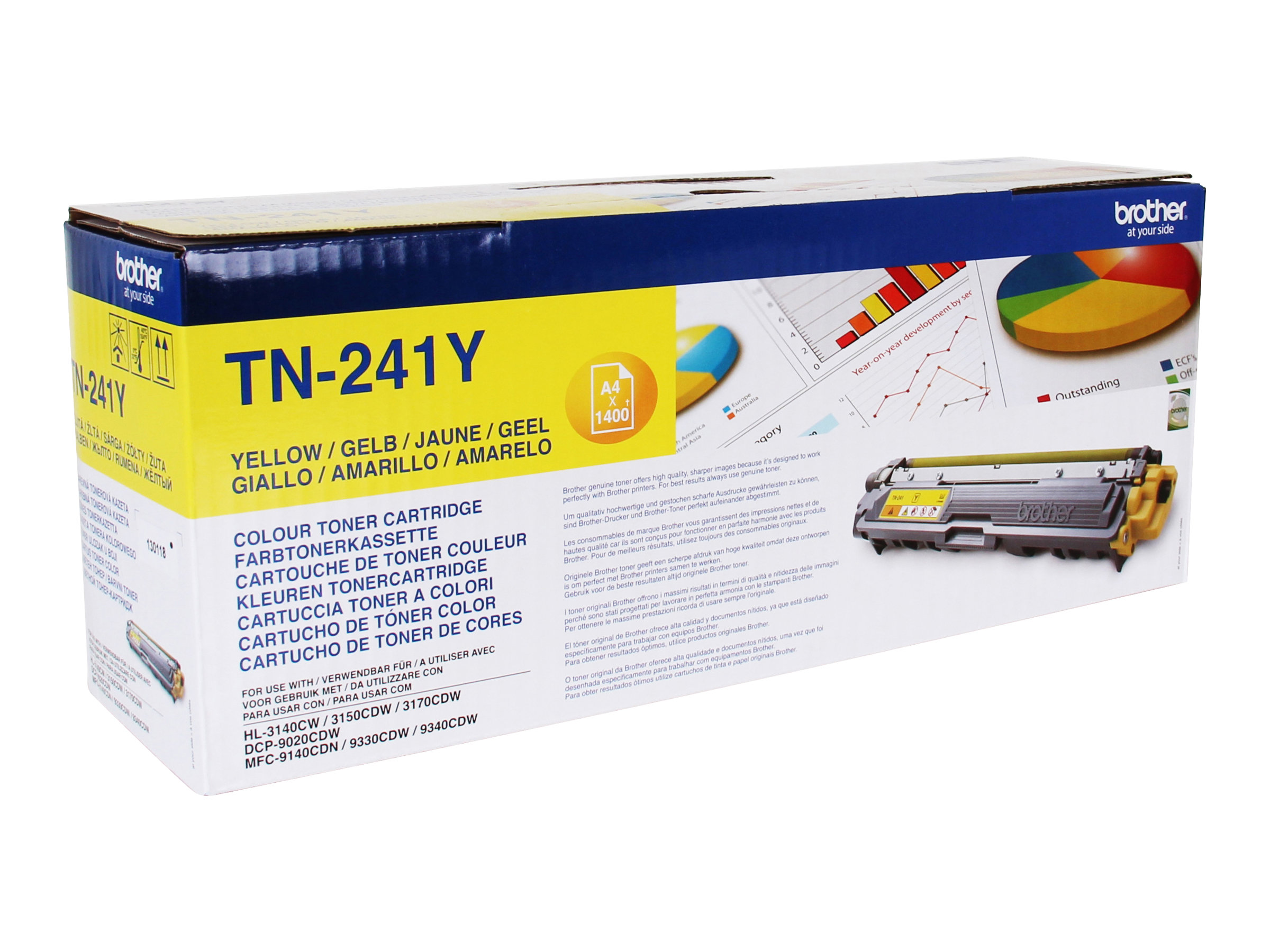 Brother TN241Y - Gelb - original - Tonerpatronefür Brother DCP-9015CDW - DCP-9020CDW - HL-3150CDW - MFC-9140CDN