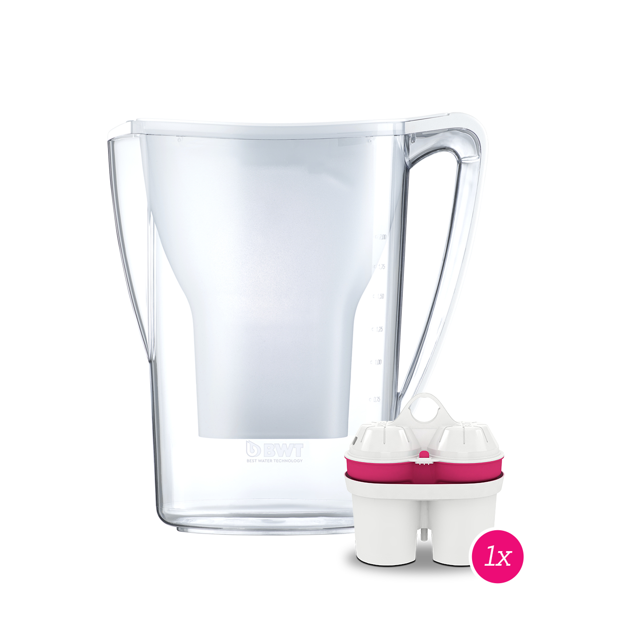BWT AQUAlizer Home, Pitcher-Wasserfilter, 2,7 l, Weiß
