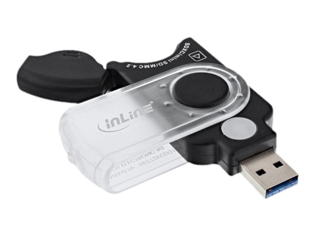 InLine Mobile Card Reader USB 3.2 - für SD/SDHC/SDXC - microSDRS-MMC - MMCmobile - microSD - MMCplus - SDHC - microSDHC - SDXC - microSDXC) - USB 3.0