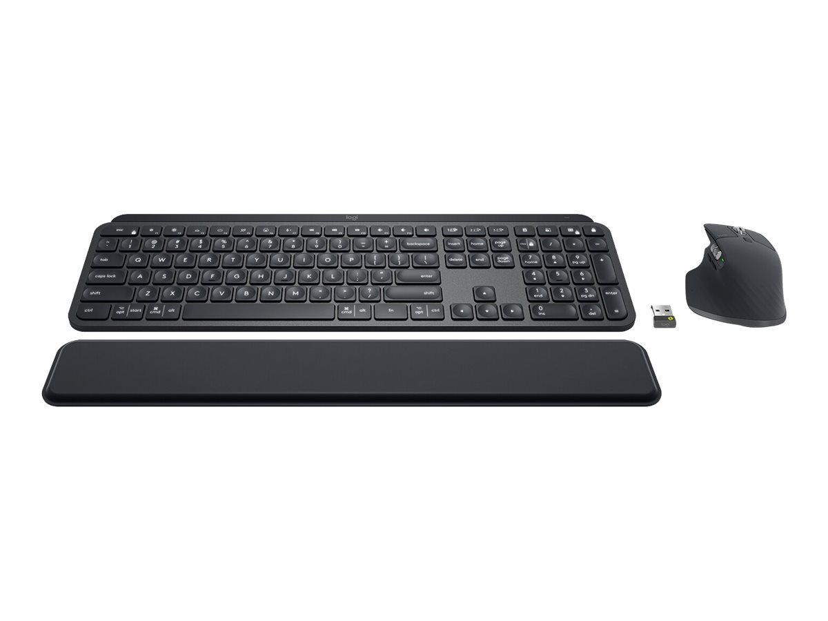 Logitech MX Keys Combo for Business - Tastatur-und-Maus-Sethinterleuchtet - kabellos - Bluetooth LE - QWERTY - US International - Graphite