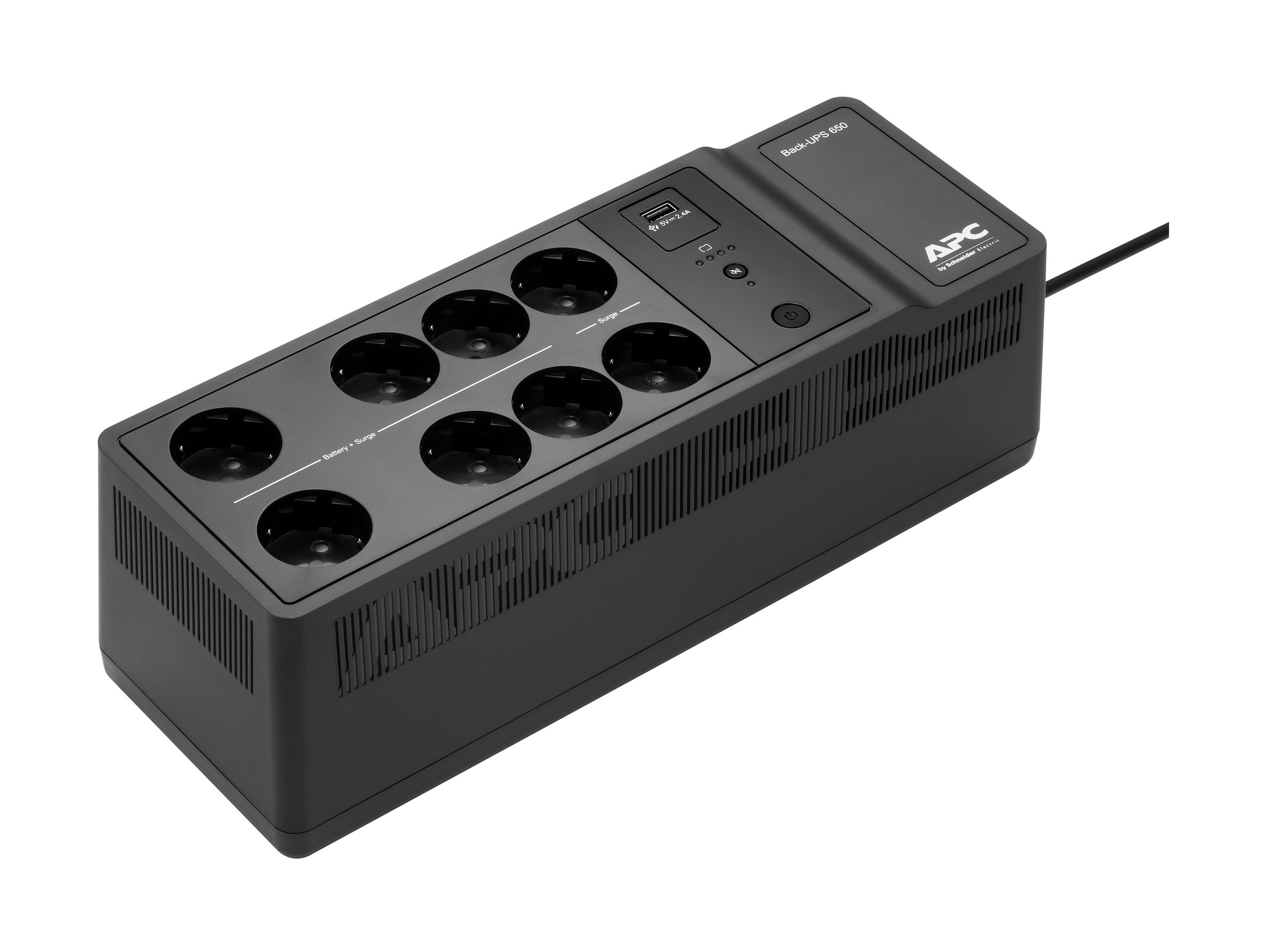APC Back-UPS BE650G2-GR - USV - Wechselstrom230 V - 400 Watt - 650 VA - Ausgangsanschlüsse: 8 - Schwarz