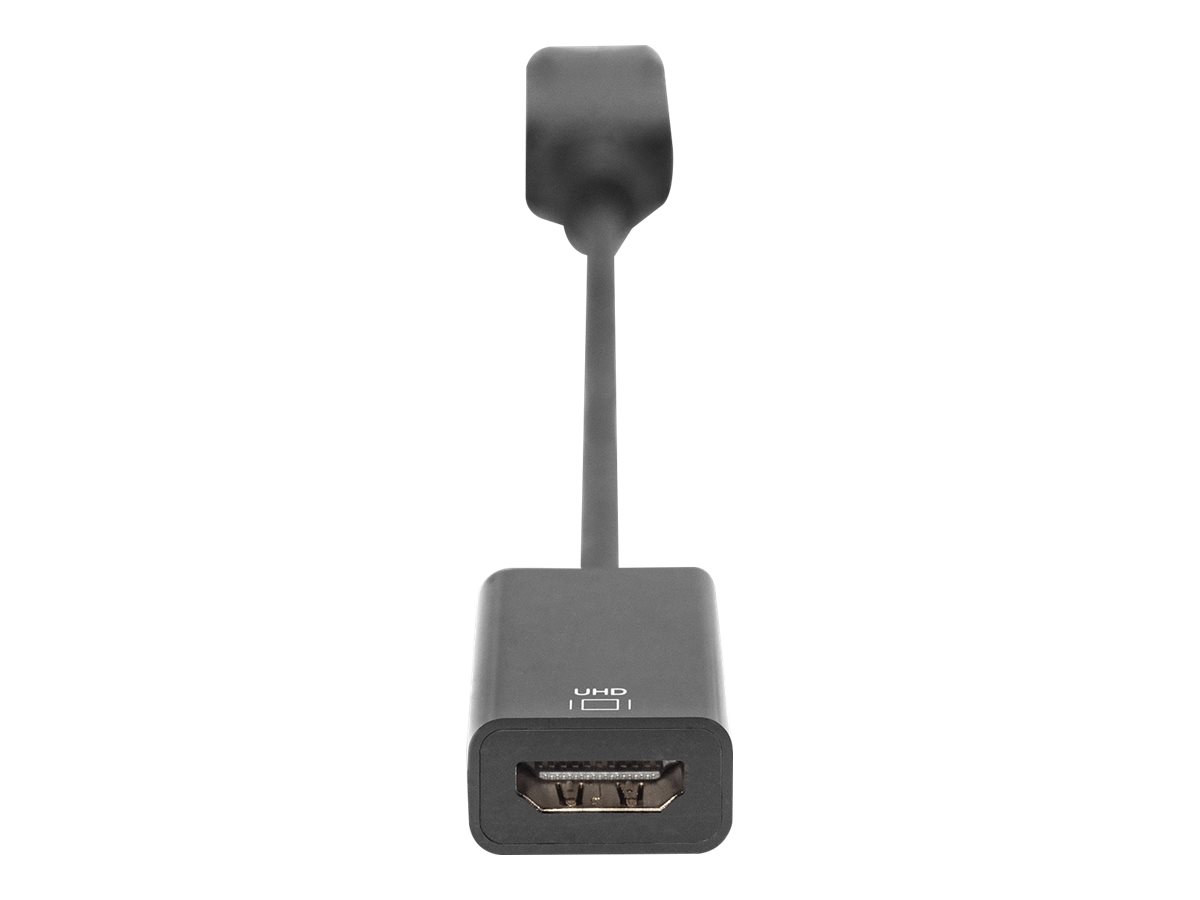 DIGITUS Aktiver DisplayPort Adapter / Konverter, DP auf HDMIDisplayPort Adapterkabel - Typ DP - HDMI A St/Bu,0.2m,m/Verrieg.,UHD 4K,HDMI 2.0 - act,gold,sw