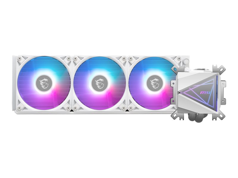MSI MAG CORELIQUID I360 - Prozessor-Flüssigkeitskühlsystem - Kühlergröße: 360 mm - (für: LGA1150, LGA1151, LGA1155, LGA1156, LGA1200, LGA1700, AM4, AM5)Kupfer - 120 mm - weiß