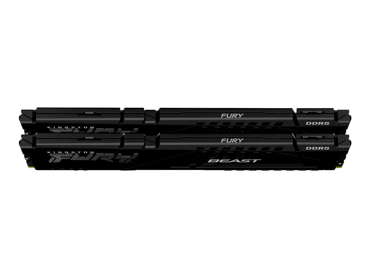 Kingston FURY Beast - DDR5 - Kit - 32 GB: 2 x16 GB - DIMM 288-PIN - 5600 MT/s / PC5-44800 - CL40 - 1.25 V - ungepuffert - on-die ECC - Schwarz