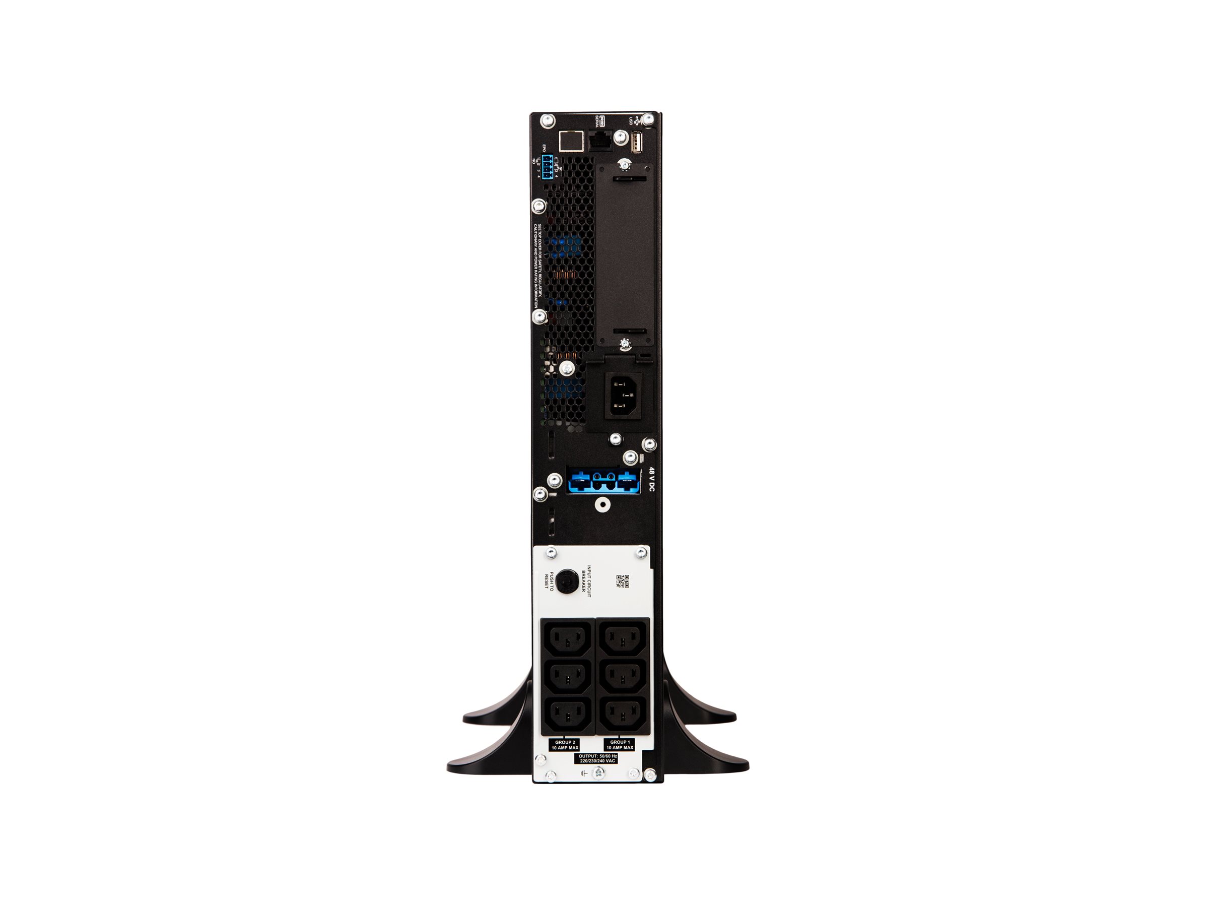 APC Smart-UPS SRT 1500VA - USV (in Rack montierbar/extern)Wechselstrom 220/230/240 V - 1500 Watt - 1500 VA - USB - serial - Ausgangsanschlüsse: 6 - PFC - Schwarz