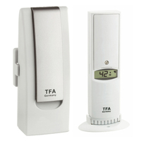 TFA Dostmann WeatherHub, Feuchtigkeit, Temperatur, Kabellos, WLAN, 868 MHz, -40 - 60 °C, LCD-40…+60°C (-40…+140°F) - 1…99% - 40 x 28 x 104 mm - Weiss
