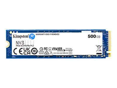 Kingston NV3 - SSD - 500 GB - intern - M.2 2280 - PCIe 4.0 x4 (NVMe)500G NV3 M.2 2280 NVMe SSD