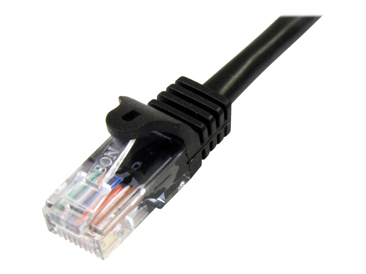 StarTech.com 2m Cat5e RJ45 UTP Netzwerkkabel Snagless - Cat 5e Patchkabel - Schwarz - Stecker / Stecker - Patch-Kabel - RJ-45 (M)zu RJ-45 (M) - 2 m - UTP - CAT 5e - geformt - ohne Haken - Schwarz