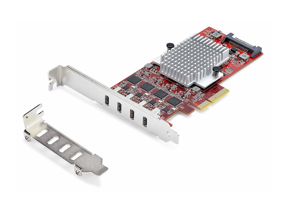 StarTech.com Startech 4-Port USB Type-C PCIe Card, USB-C 10Gb, 4x Controllers, TAAUSB-Adapter - PCIe 3.0 x4 - USB-C 3.2 Gen 2 x 4 - TAA-konform