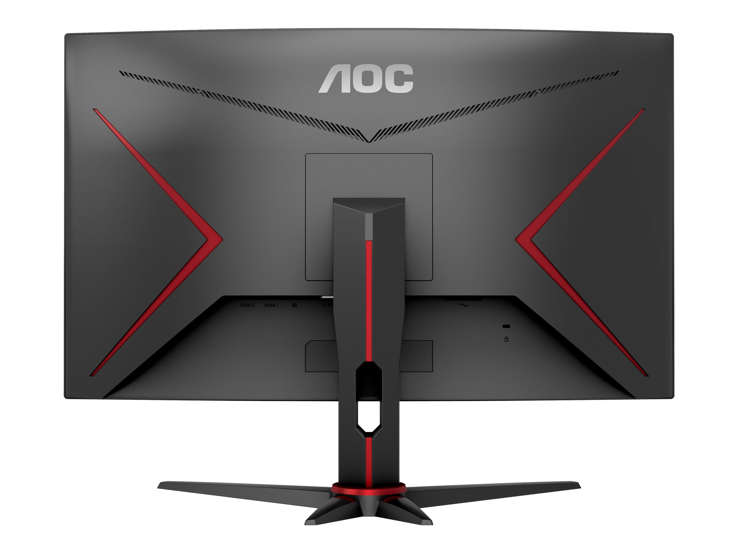 AOC Gaming C27G2E/BK - LED-Monitor - Gaming - gebogen - 68.6 cm (27")1920 x 1080 Full HD (1080p) @ 165 Hz - VA - 350 cd/m² - 3000:1 - 1 ms - 2xHDMI - VGA - DisplayPort - Schwarz - Rot