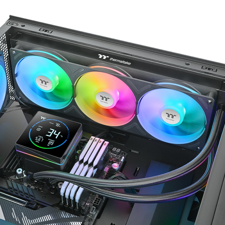 Thermaltake TH360-S V3 ARGB Sync - Prozessor-Flüssigkeitskühlsystem - Kühlergröße: 360 mm - (für: LGA1150, LGA1151, LGA1155, LGA1156, LGA1200, LGA1366, LGA1700, LGA1851, LGA2011, LGA2011-3, LGA2066, A