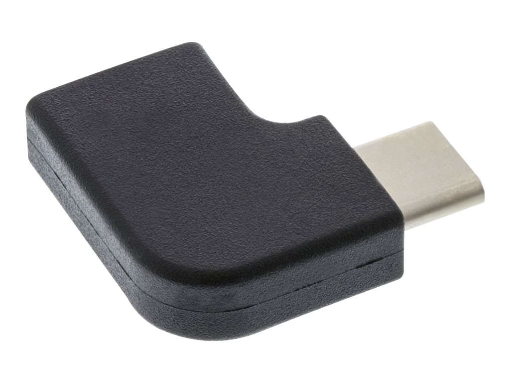 InLine USB 3.2 Gen.2 Adapter - USB-C Stecker an C Buchse - gewinkeltgewinkelt - USB 3.1 Gen 2 - USB Power Delivery (3A - 60W) - Schwarz