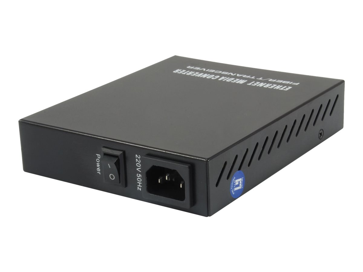 LevelOne GVM-1101 - Medienkonverter - 100Mb LAN10Base-T - 100Base-TX - 1000Base-T - 1000Base-X - RJ-45 / SC multi-mode - bis zu 500 m - 850 nm