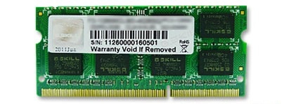 G.Skill SQ Series - DDR3 - Modul - 4 GB - SODIMM 204-PIN - 1600 MHz / PC3-12800 - CL11 - 1.5 V - ungepuffert - non-ECC