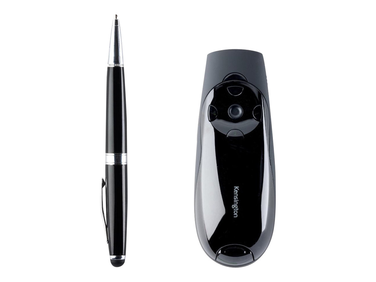 Kensington Presenter Expert Green Laser withCursor Control - Präsentations-Fernsteuerung - Radio - Schwarz