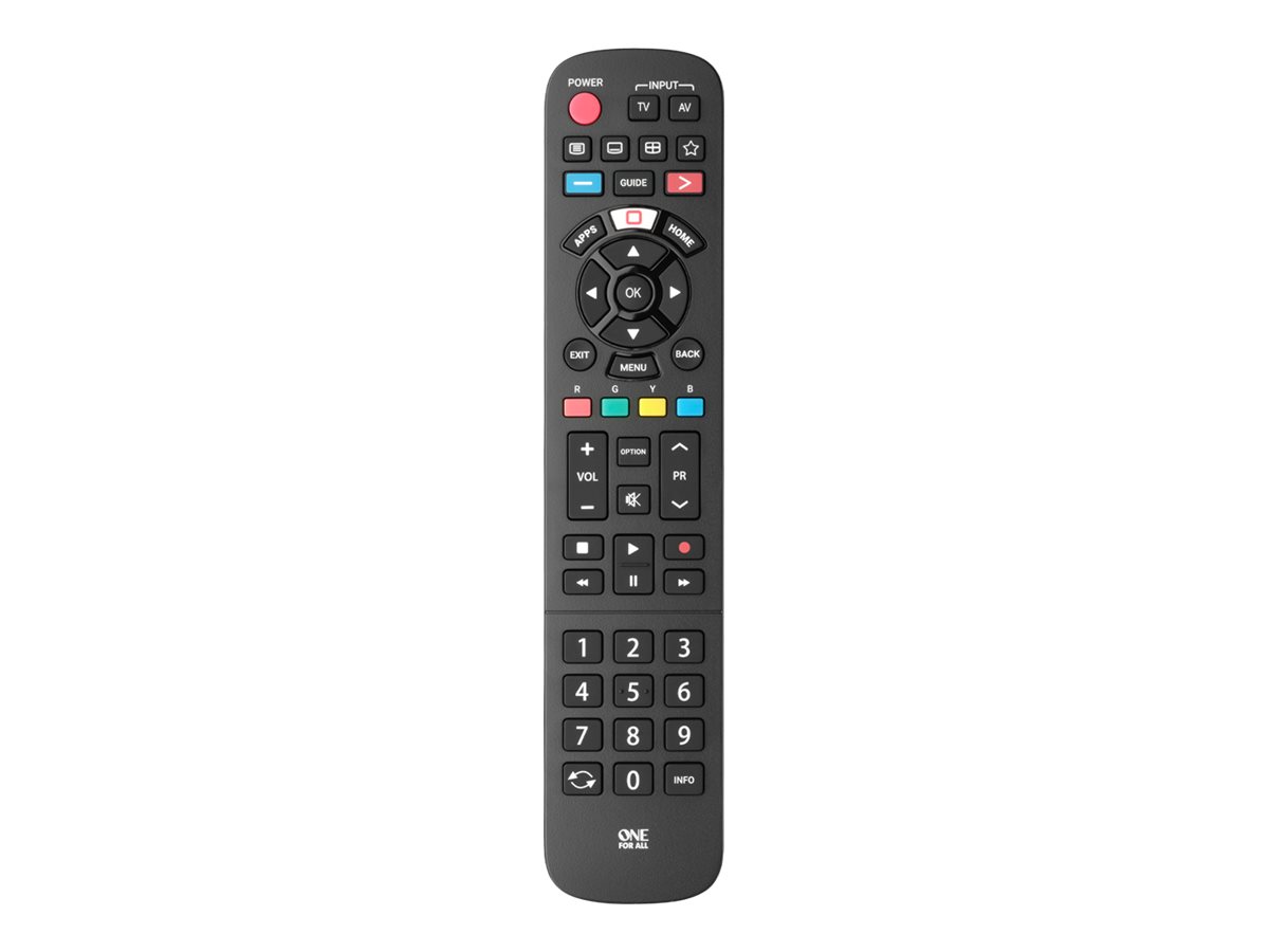One for All TV Replacement Remotes URC4914, TV, IR Wireless, Drucktasten, SchwarzIrDA (Infrared)