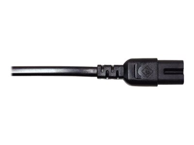 IC Intracom Manhattan Power Cord/Cable, Euro 2-pin (CEE 7/16) plug to C7 Female (figure of eight)1.8m - 2.3A - Black -  - Polybag - Stromkabel - Eurostecker (M) zu power IEC 60320 C7 - 1.8 m - Schwarz