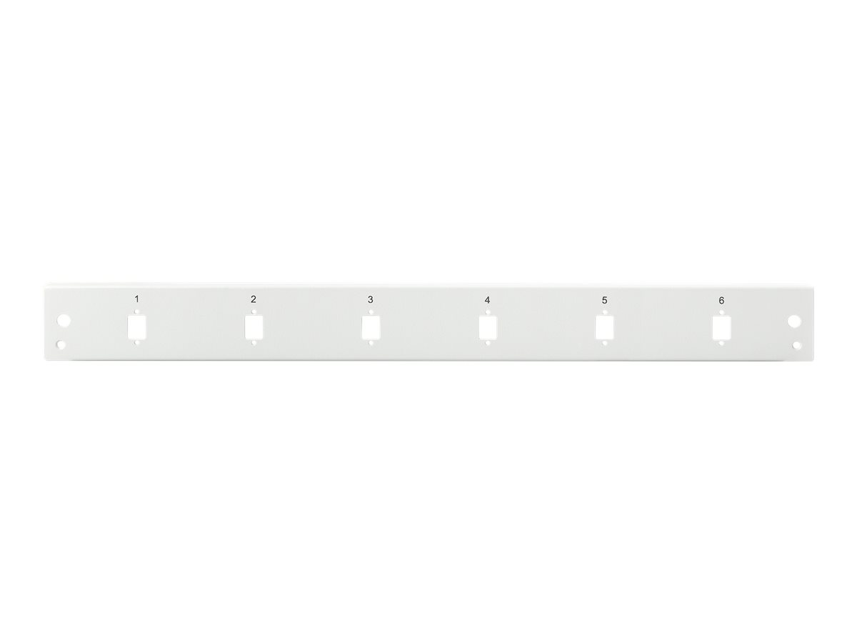 DIGITUS LWL Frontblende, 1HE, Schnellverschluss, 6x SC SX, LC DX6 Ports