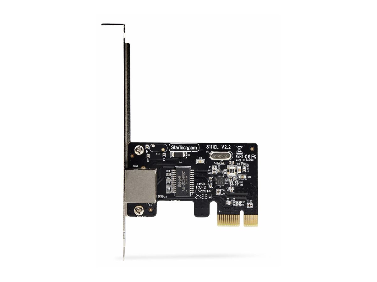 StarTech.com Startech 1-Port Gigabit PCIe Network AdapterCard - TAA Compliant - Netzwerkadapter - PCI Express x1 Low-Profile - Gigabit Ethernet x 1 - Schwarz - TAA-konform