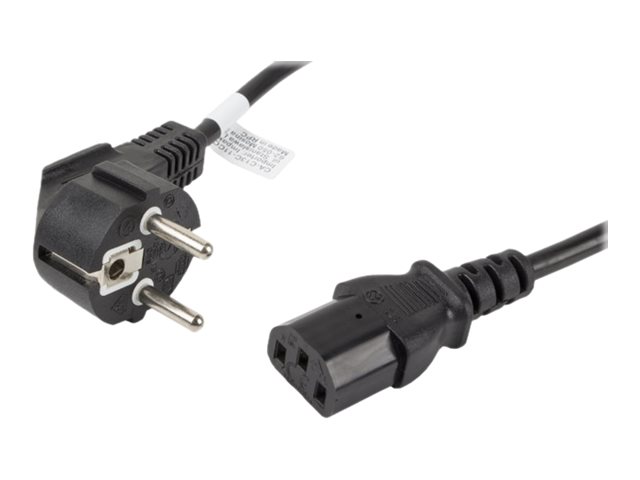 Lanberg Stromkabel - power CEE 7/7 (M) zu powerIEC 60320 C13 - 10 A - 1.8 m - Schwarz
