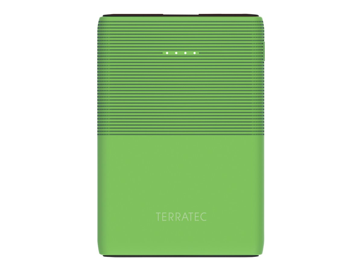 TerraTec P50 Pocket - Powerbank - 5000 mAh - 2.1 A - 2 Ausgabeanschlussstellen (USB, USB-C)Grüner Blitz