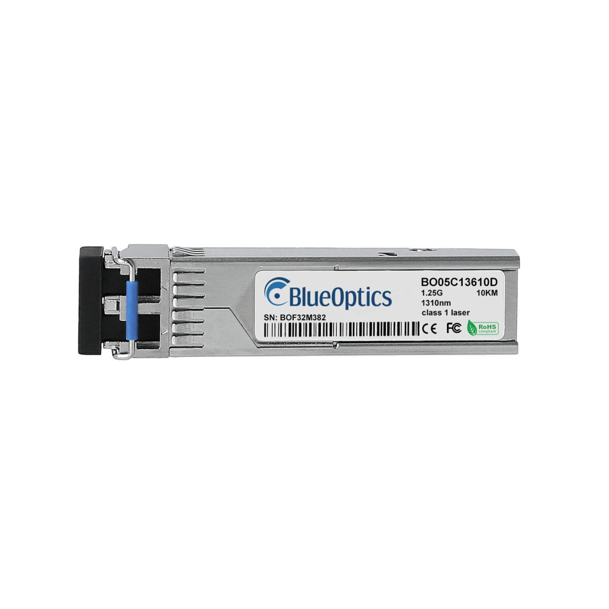 BlueOptics Extreme Networks 10052H BlueOptics BO05C13610D SFP Transceiver, 1000BASE-LX, Singlemode Fiber, 1310nm, 10KMExtreme Networks 10052H BlueOptics© BO05C13610D SFP Transceiver - LC-Duplex - 1000