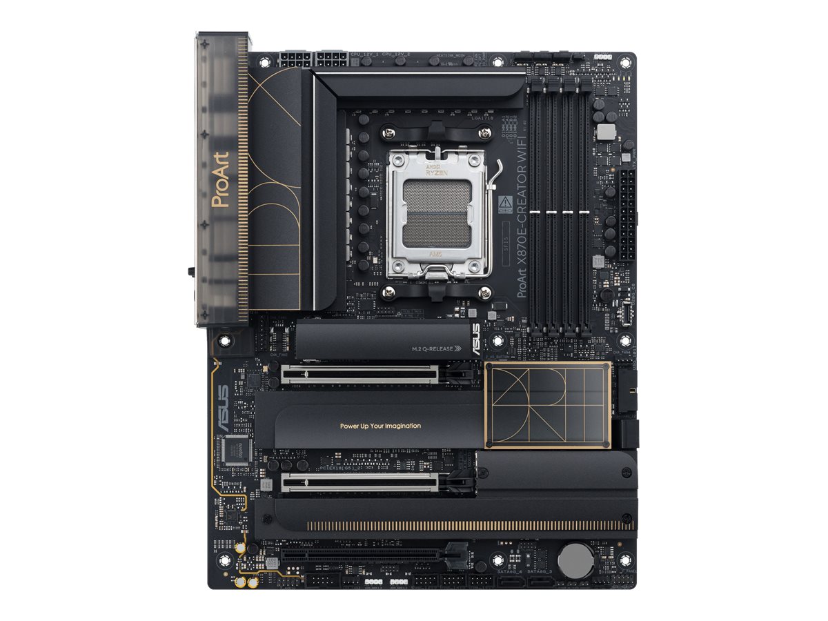 ASUS ProArt X870E-CREATOR WIFI - Motherboard - ATX - Socket AM5 - AMD X870E Chipsatz - USB4, USB-C 3.2 Gen 2x2, USB 3.2 Gen 2, USB 3.2 Gen 1 - Wi-Fi 7, 10 Gigabit LAN, Bluetooth - Onboard-Grafik (CPU