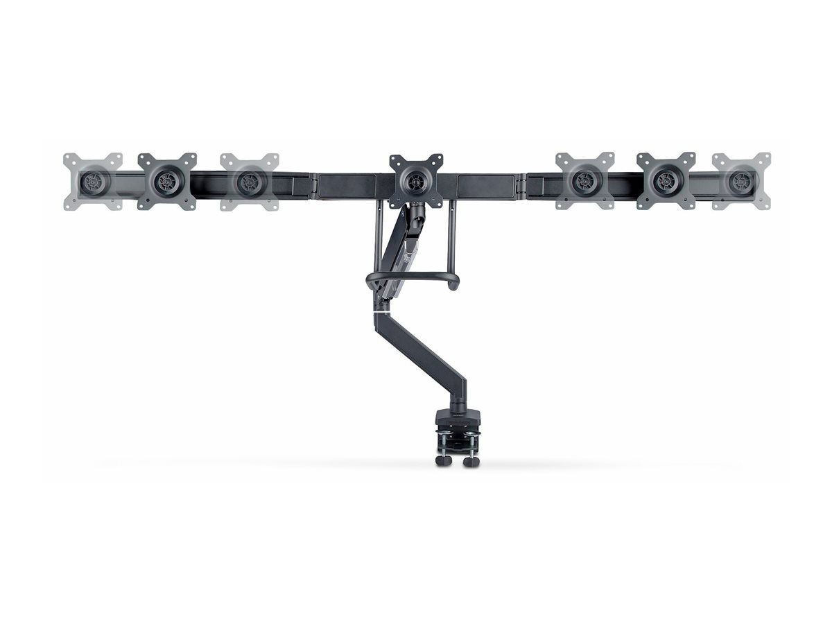 StarTech.com Monitortischhalterung für 3 Monitore 27", VESA 75x75/100x100 - Befestigungskit - einstellbarer Arm - für 3 LCD-Anzeigen - Dreifach-Monitorhalterung - Kunststoff, Aluminium, Stahl - Schwar