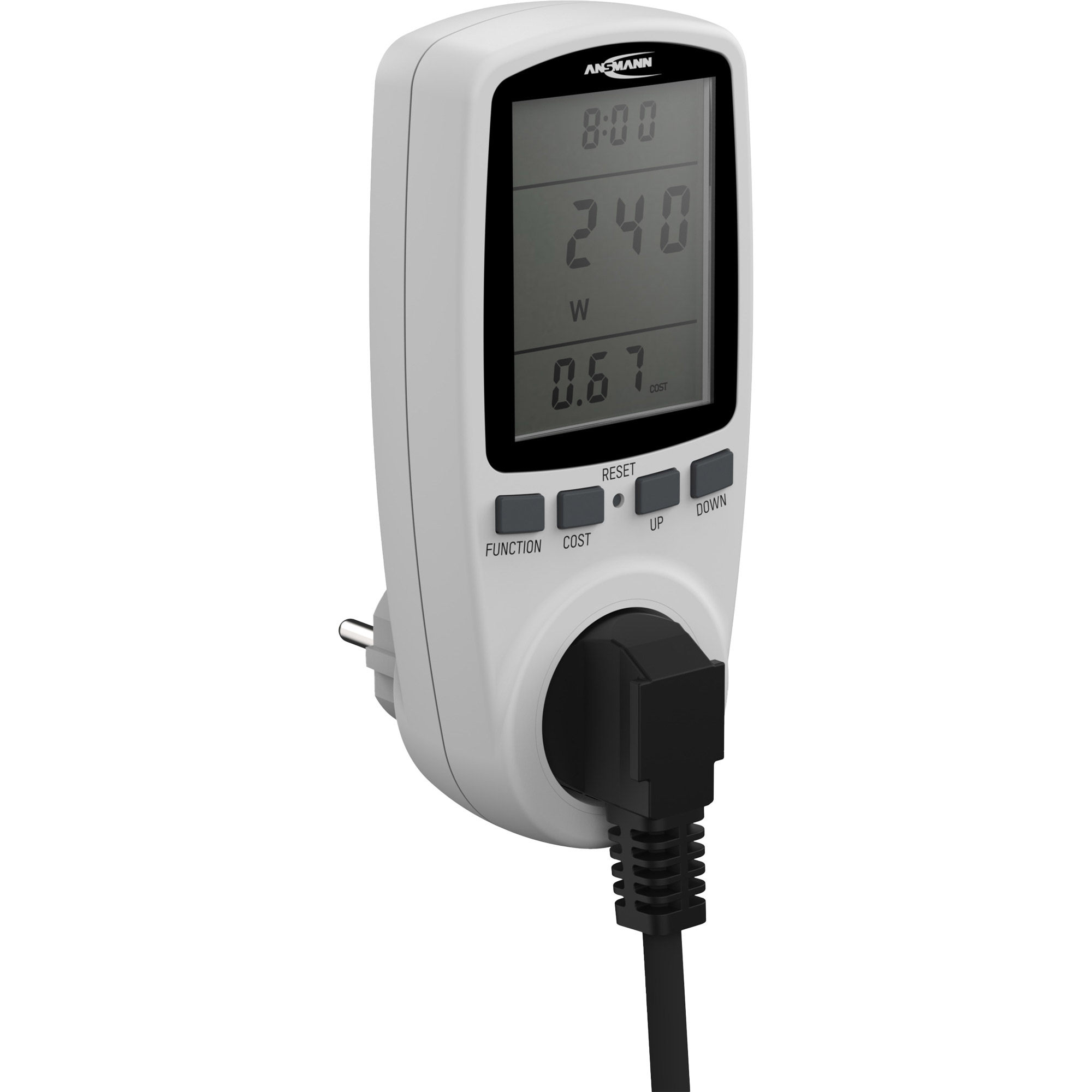 Ansmann APM2, Einphasige Zähler-Steckdose, Ringlos, Einzelne Position, Wohnen, Drinnen, UnterputzmontiertMax 3680 W - 16 A - 230 V - 50 / 60 Hz - IP20