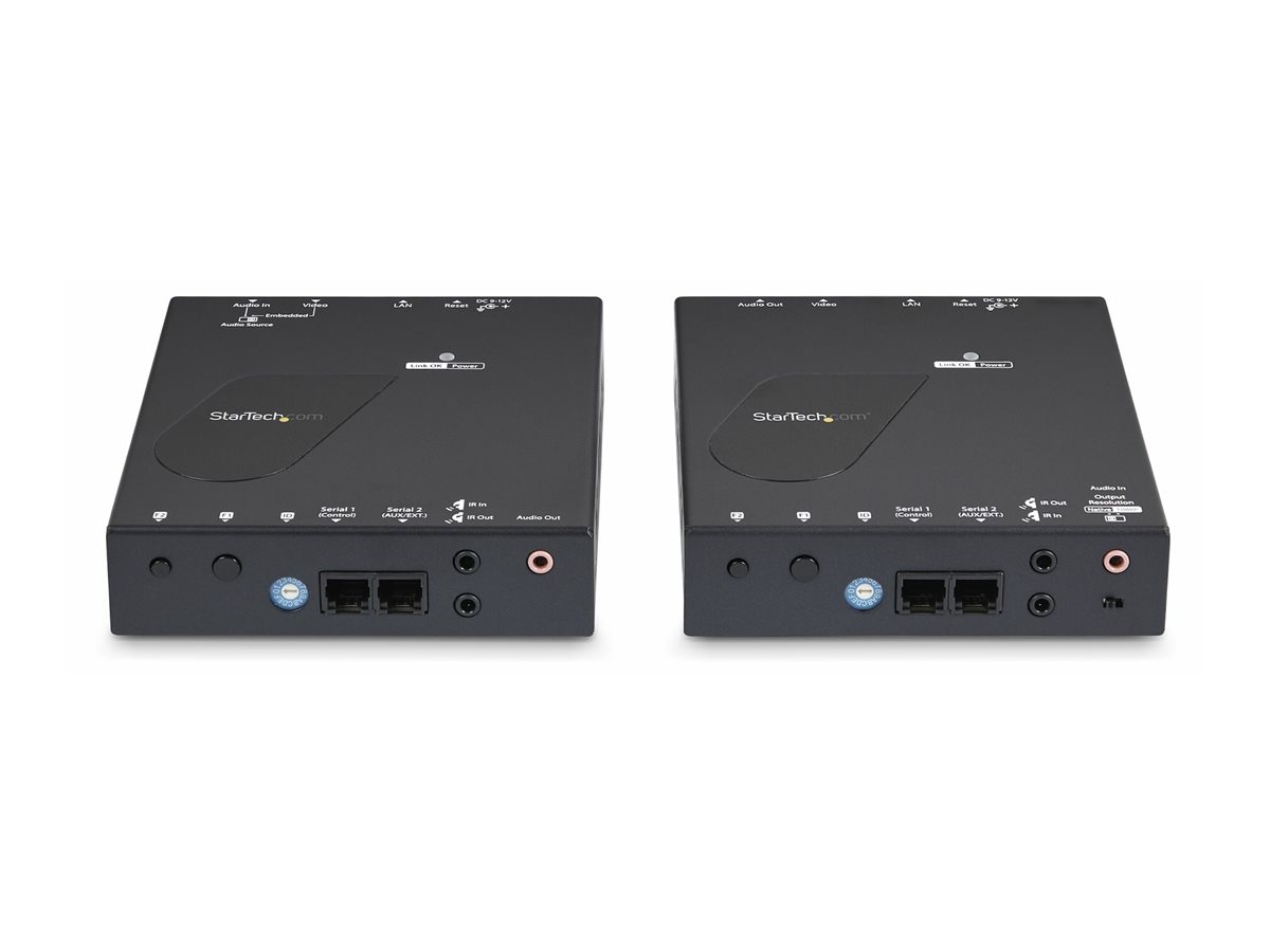 StarTech.com Startech HDMI über IP Extender Kit - Video overIP Externeder mit Videowand unterstützung - HDMI Extender / Verlängerung - 4K - Video- - Audio- - Infrarot- und serielle Erweiterung - 1GbE