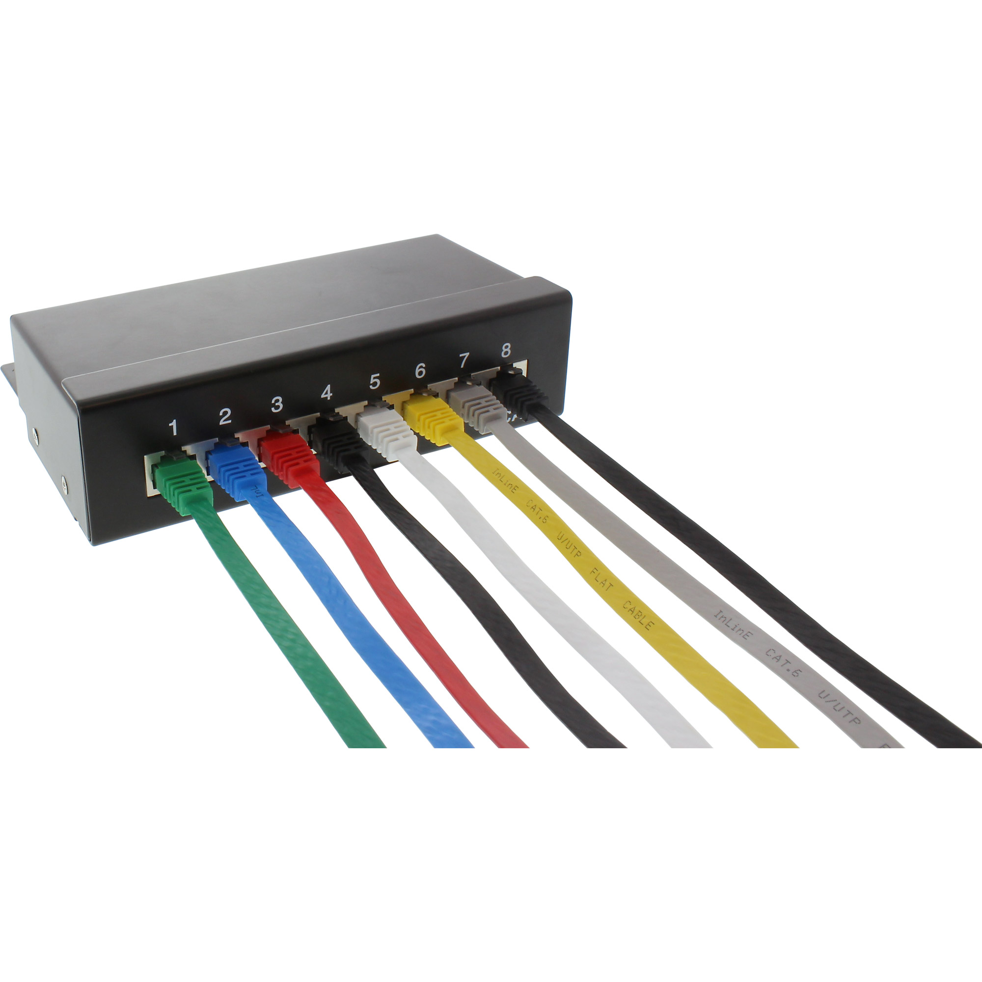 InLine Patchkabel flach - U/UTP - Cat.6 - blau - 7m7 m - UTP - CAT 6 - geformt - flach - Blau