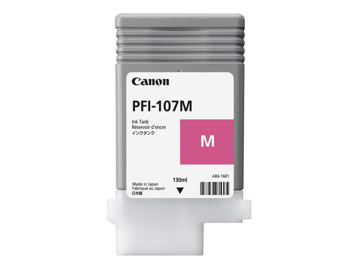 Canon PFI-107 M - 130 ml - Magenta - originalTintenbehälter - für imagePROGRAF iPF670 - iPF680 - iPF685 - iPF770 - iPF780 - iPF785