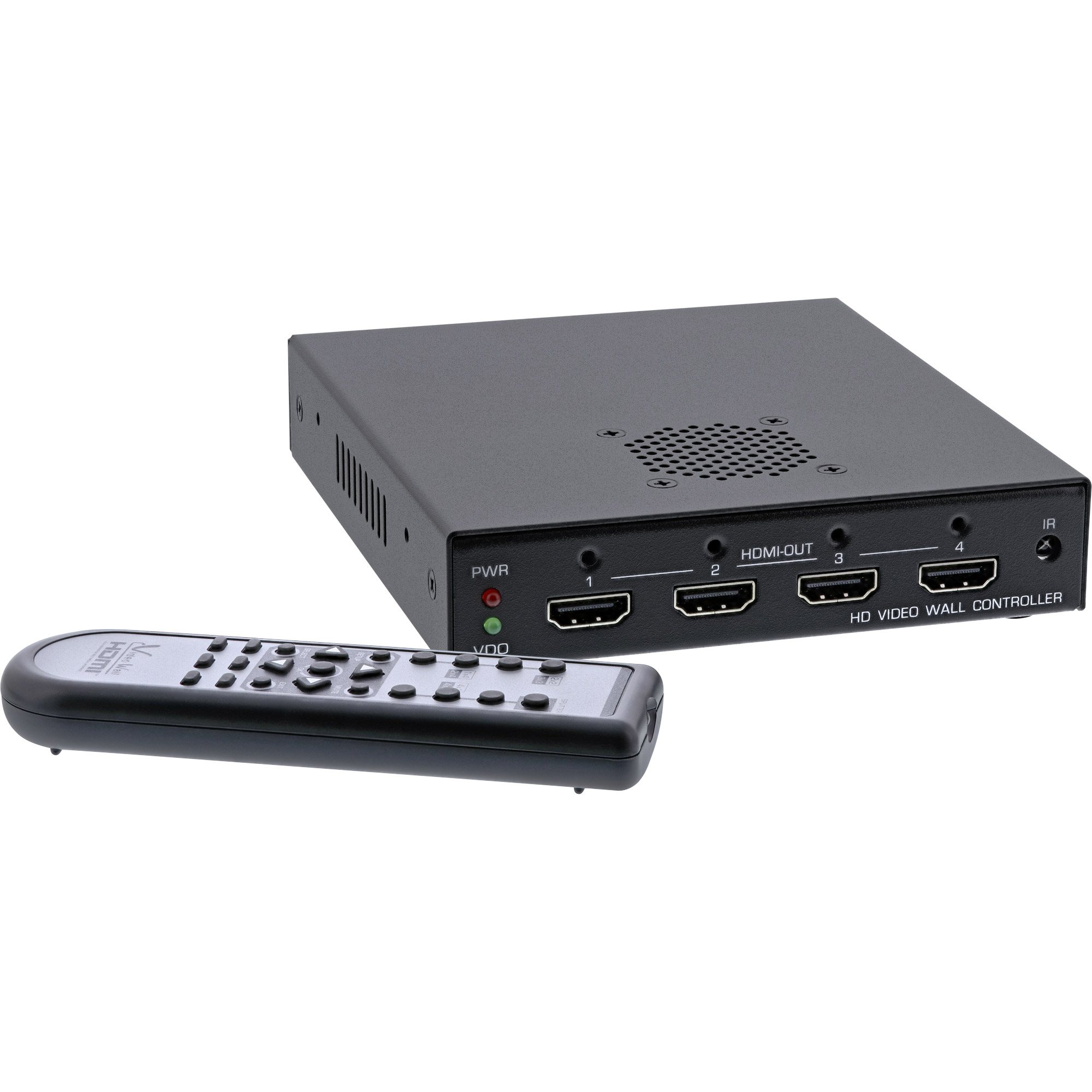 InLine HDMI Videowand Verteiler 1 auf 4 - Full-HDVideo/Audio-Schalter - 4 x HDMI - Desktop